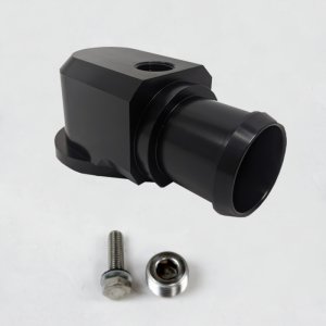 Jeep Trackhawk Billet Thermostat Housing - Granatelli Motor Sports - Black Powdercoat - `18-`19